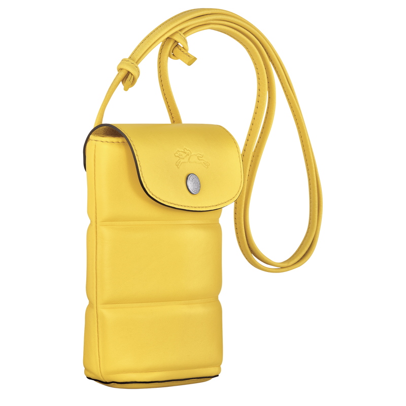 Le Pliage Xtra Phone case , Yellow - Leather  - View 3 of  4