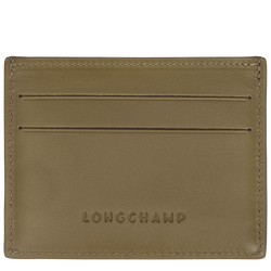 Le Roseau Card holder , Olive - Leather