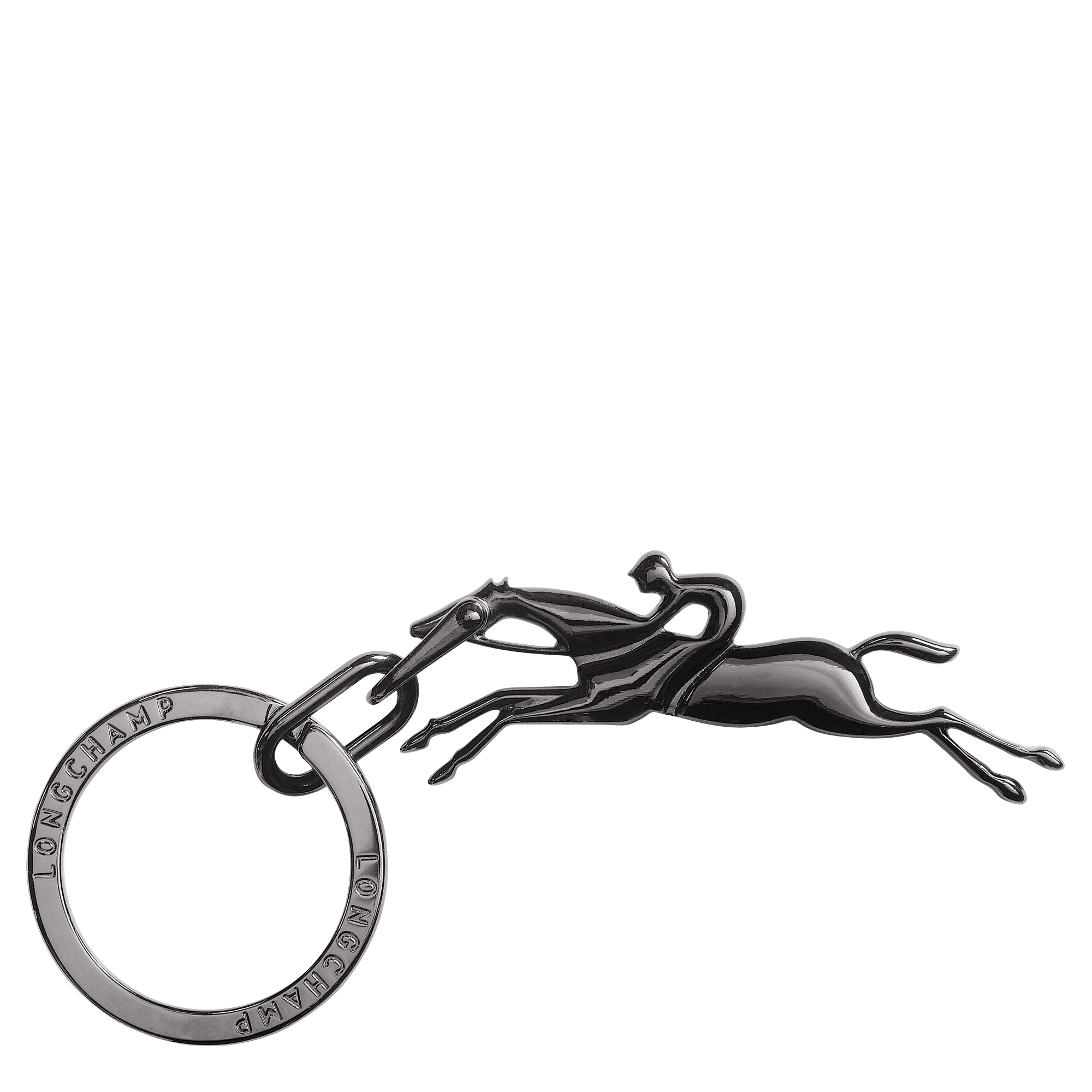 Cavalier Longchamp Porte-clés, Noir