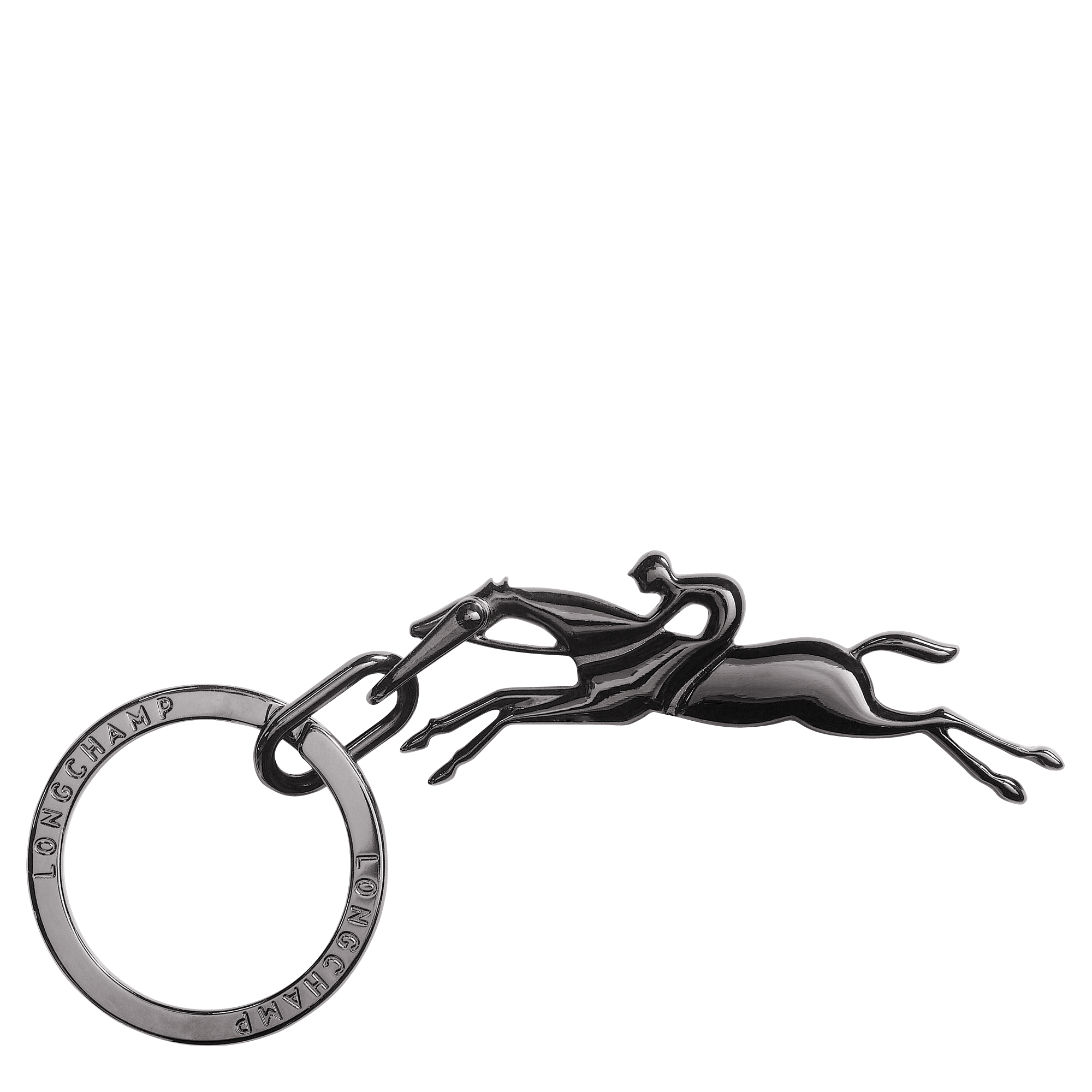 Cavalier Longchamp Porte-clés, Noir