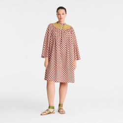 Dress , Bark - Vichy jacquard