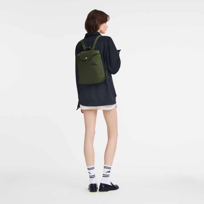 Le Pliage Green M Backpack , Forest - Recycled canvas  - View 2 of  6