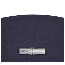 Roseau Card holder , Bilberry - Leather