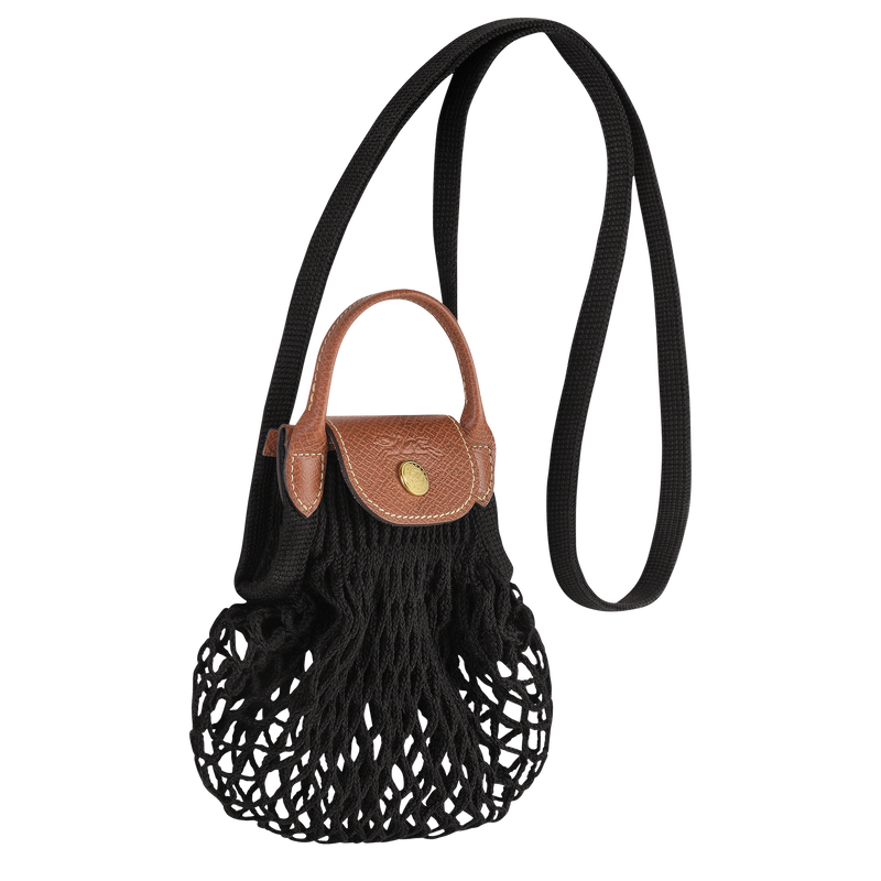 Le Pliage Filet XS Mesh bag , Black - Canvas  - View 3 of  6