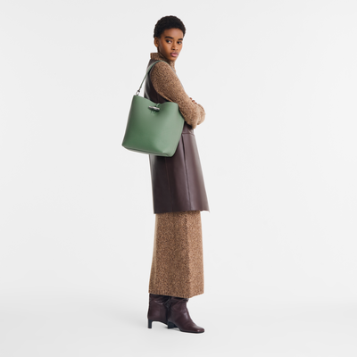 Le Roseau Bolso Hobo M , Cuero - Orégano