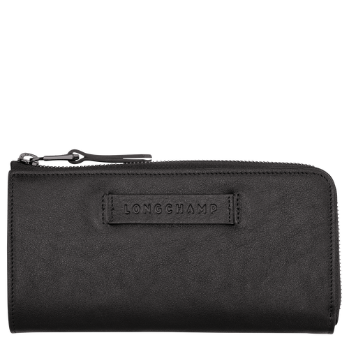 Longchamp 3D Long wallet with zip around, Black