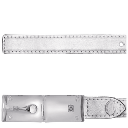 Roseau Essential Ladies' belt , Silver - Leather