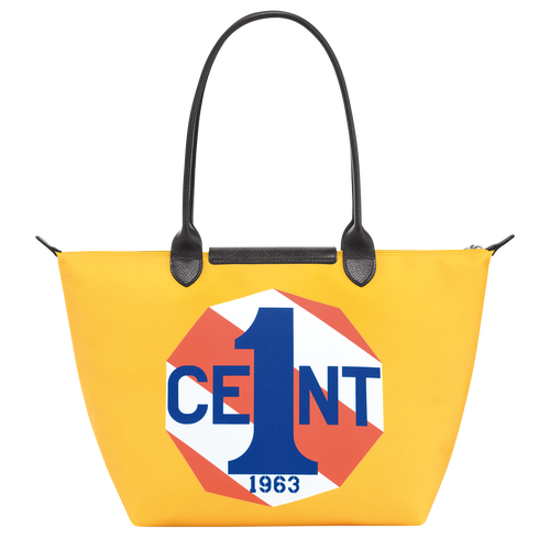 Sac cabas L Longchamp x Robert Indiana , Toile - Bleu - Vue 4 de 4