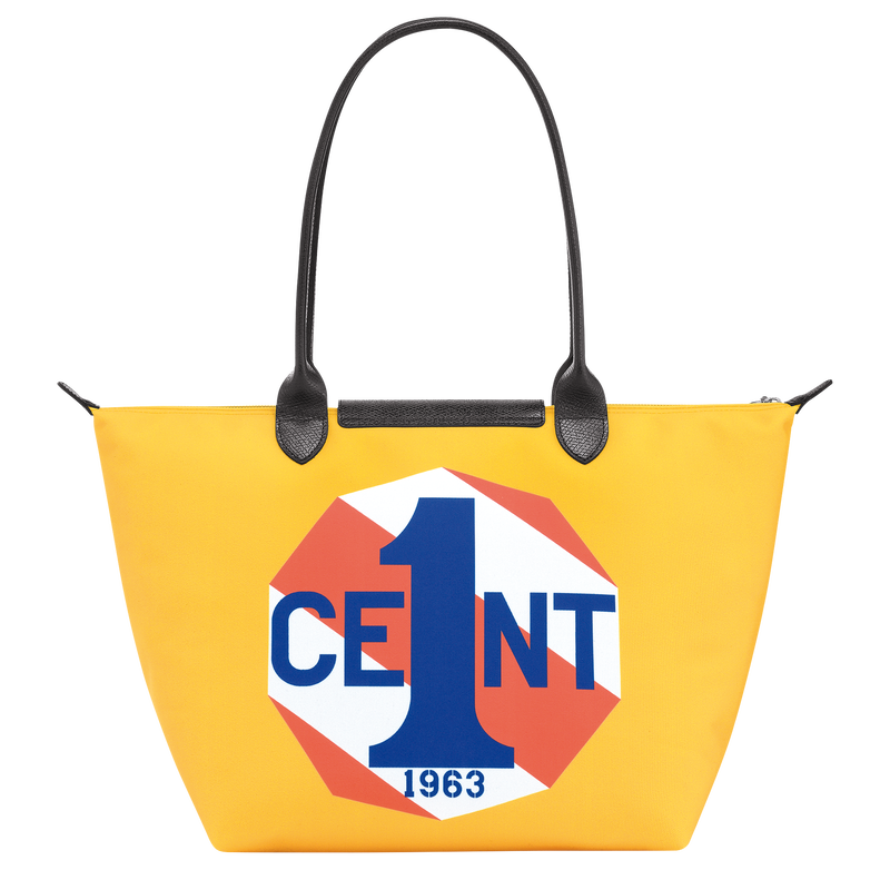 Sac cabas L Longchamp x Robert Indiana , Toile - Bleu  - Vue 4 de 4