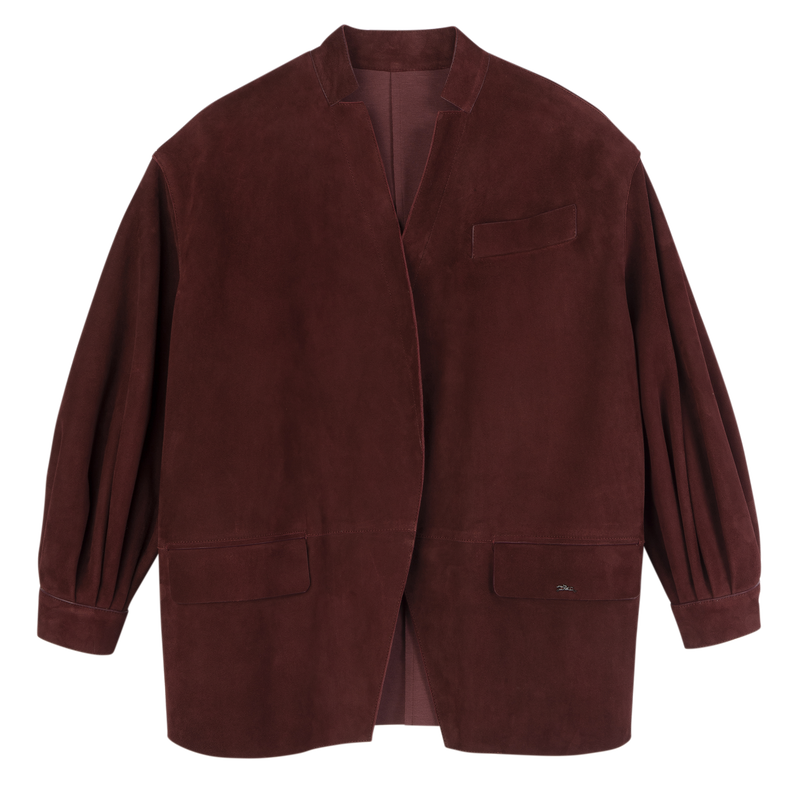 Chaqueta , Cuero - Burdeos  - Vista 1 de 5