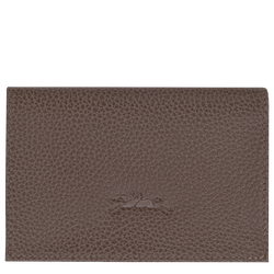 Porta-cart&otilde;es Le Foulonn&eacute; , Pele - Castanho-acinzentado