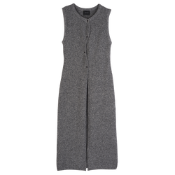 Sleeveless cardigan , Anthracite - Knit