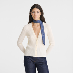 French Bandana Headband , Navy - Silk