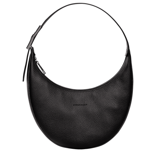 Small black leather hobo bag shop