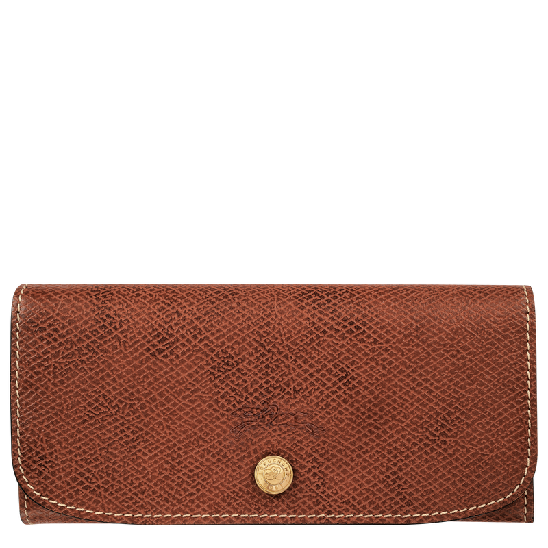 Langes klapbares Portmonaie &Eacute;pure , Leder - Braun  - Ansicht 1 von 3