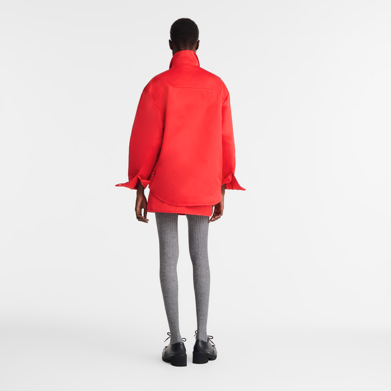 Shirt , Red - Techno satin  - View 3 of  5