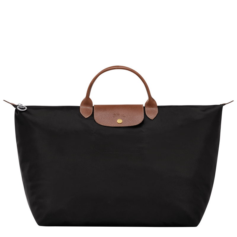 Le Pliage Original L Travel bag , Black - Recycled canvas  - View 1 of  6