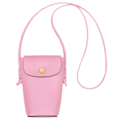 Épure 裝飾皮革滾邊的手機殼 , 粉紅色 - 皮革