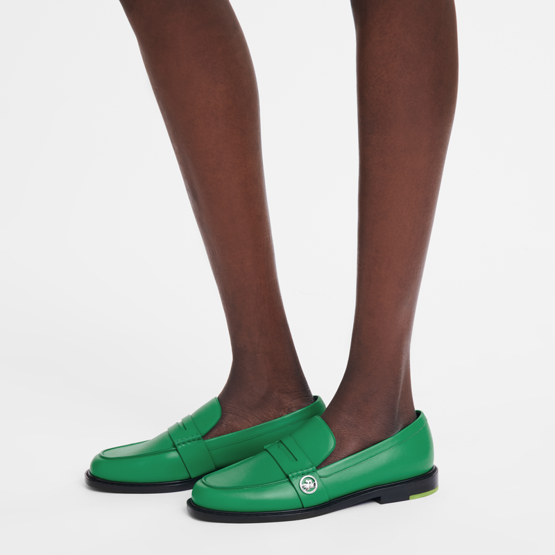 Mocassins Au Sultan Cuir Vert Longchamp FR