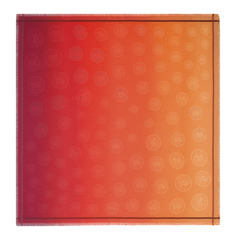 Schals Das Jacquard-Medaillon mit Farbverlaufseffekt , Andere - Tomato  - Ansicht 1 von 1