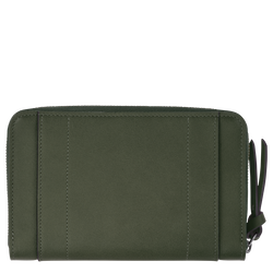 Longchamp 3D Wallet , Khaki - Leather