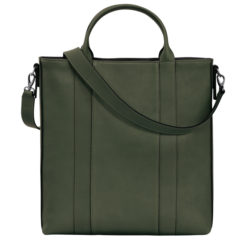 Shopping bag L Longchamp 3D , Pelle - Kaki  - View 4 of  4