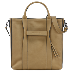 Longchamp 3D Shopper L , Tabak - Leder