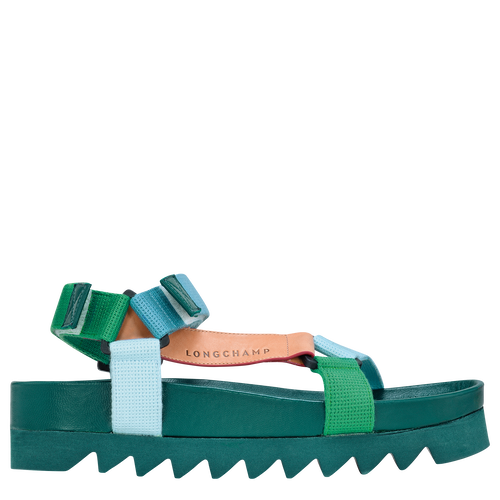 Fall-Winter 2023 Collection Flat sandals, Dark Green