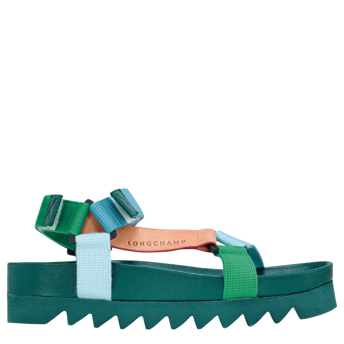 Fall-Winter 2023 Collection Flat sandals, Dark Green