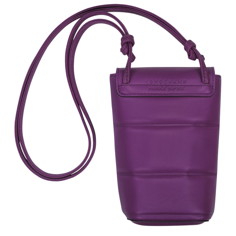 Le Pliage Xtra Phone case , Violet - Leather  - View 4 of  4