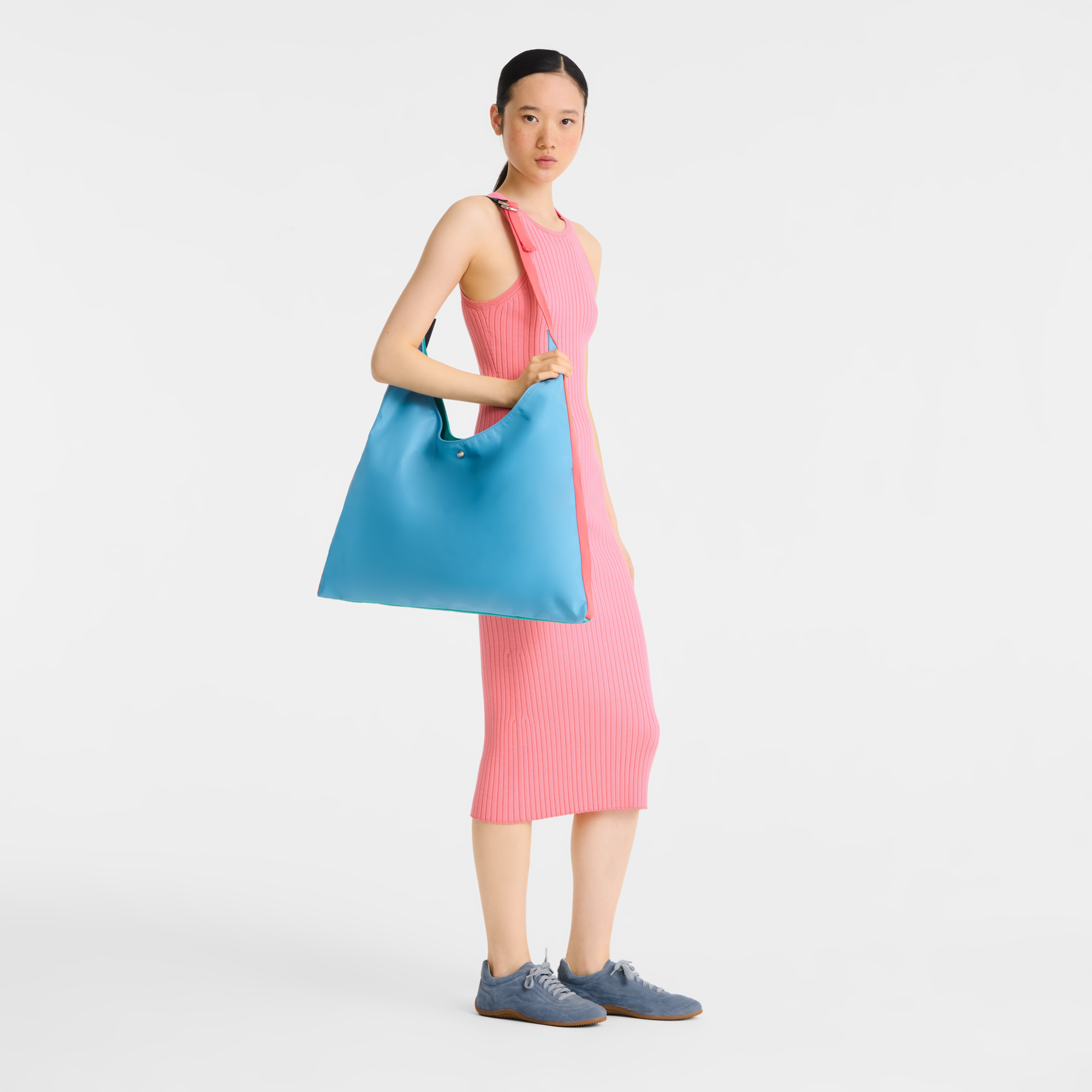 Re-Play Shoulder bag XL, Thunderstorm/Turquoise