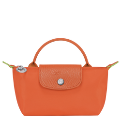Le Pliage Green 附提把的小袋子 , 橘紅色 - 再生帆布