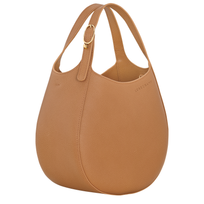 Le Foulonn&eacute; S Handbag , Pecan - Leather