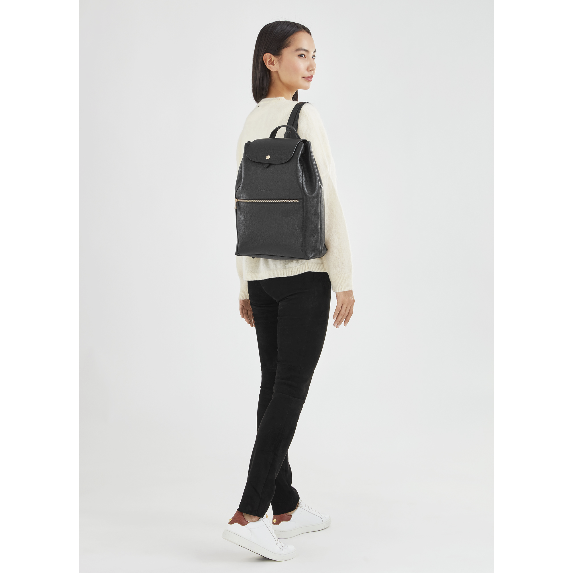 Le Foulonné Backpack Black - Leather (L1550021001)