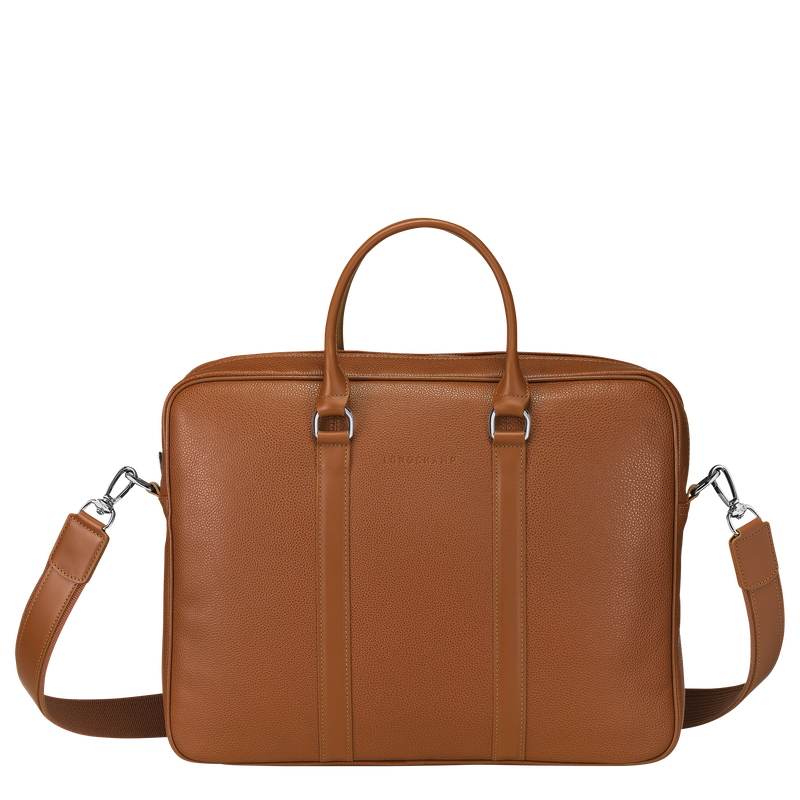 Le Foulonné S Briefcase , Caramel - Leather  - View 1 of 5