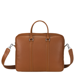 Le Foulonné S Briefcase , Caramel - Leather