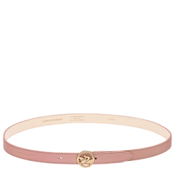 La M&eacute;daille Longchamp Ladies' belt , Pink Tea - Leather