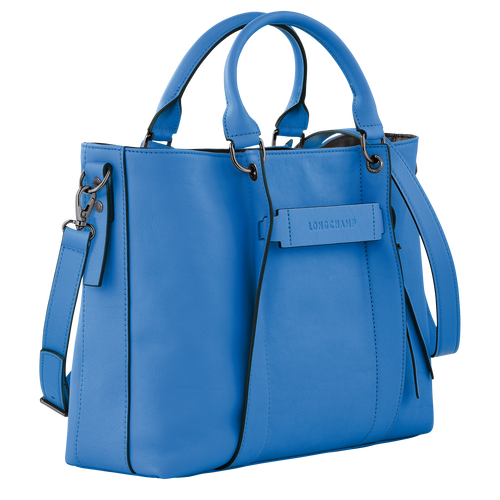 Longchamp 3D L Handbag , Cobalt - Leather - View 3 of  4