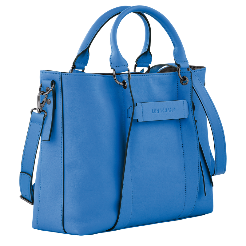Longchamp 3D L Handbag , Cobalt - Leather  - View 3 of  4