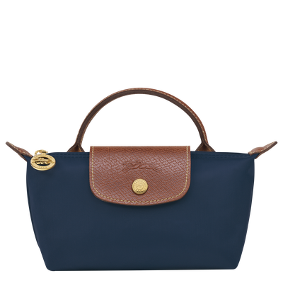 Le Pliage Original Pouch with handle , Navy - Recycled canvas