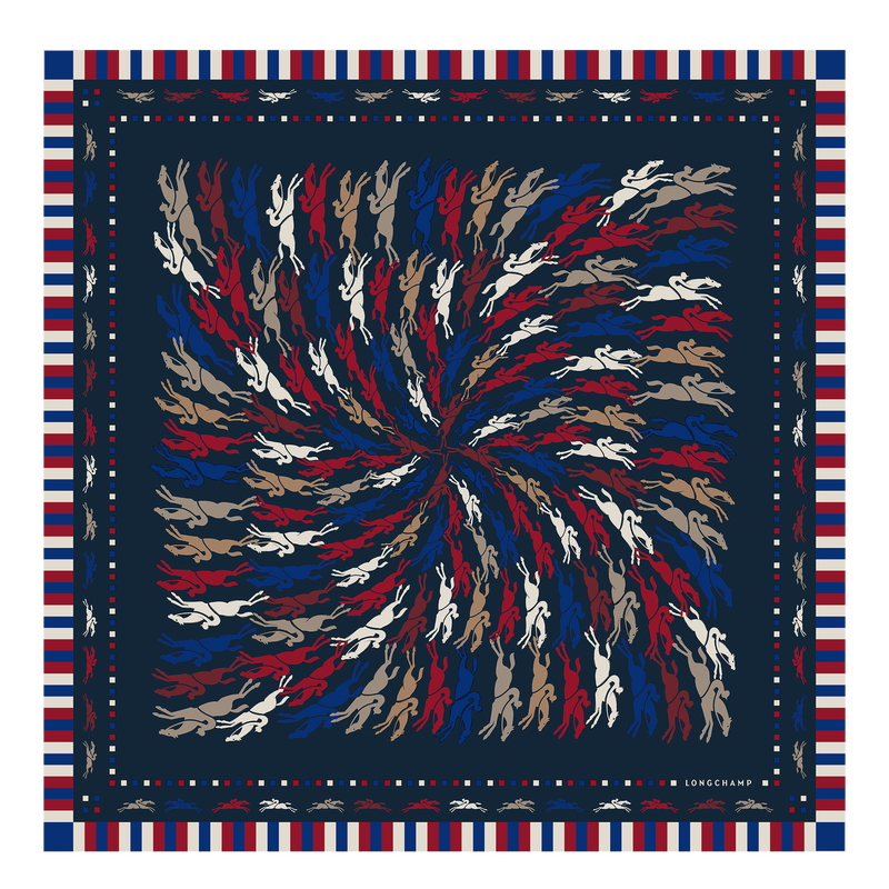 Fall-Winter 2022 Collection Silk scarf 70, Navy