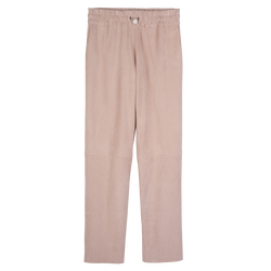 Leather straight pants , Pink - Leather