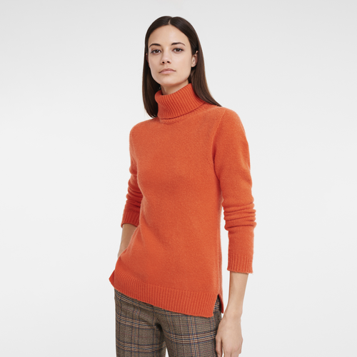 Fall-Winter 2022 Collection Turtleneck sweater, Orange