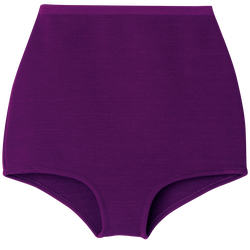 針織高腰褲 , 紫色 - 針織