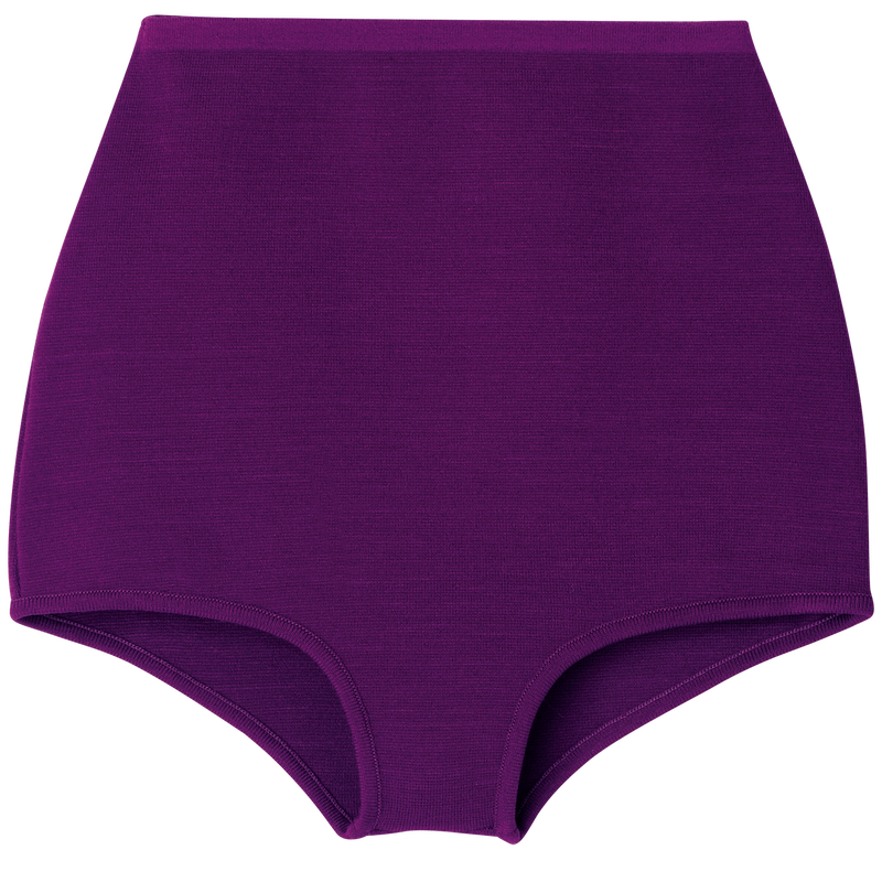 針織高腰褲 , 紫色 - 針織  - 查看 1 1