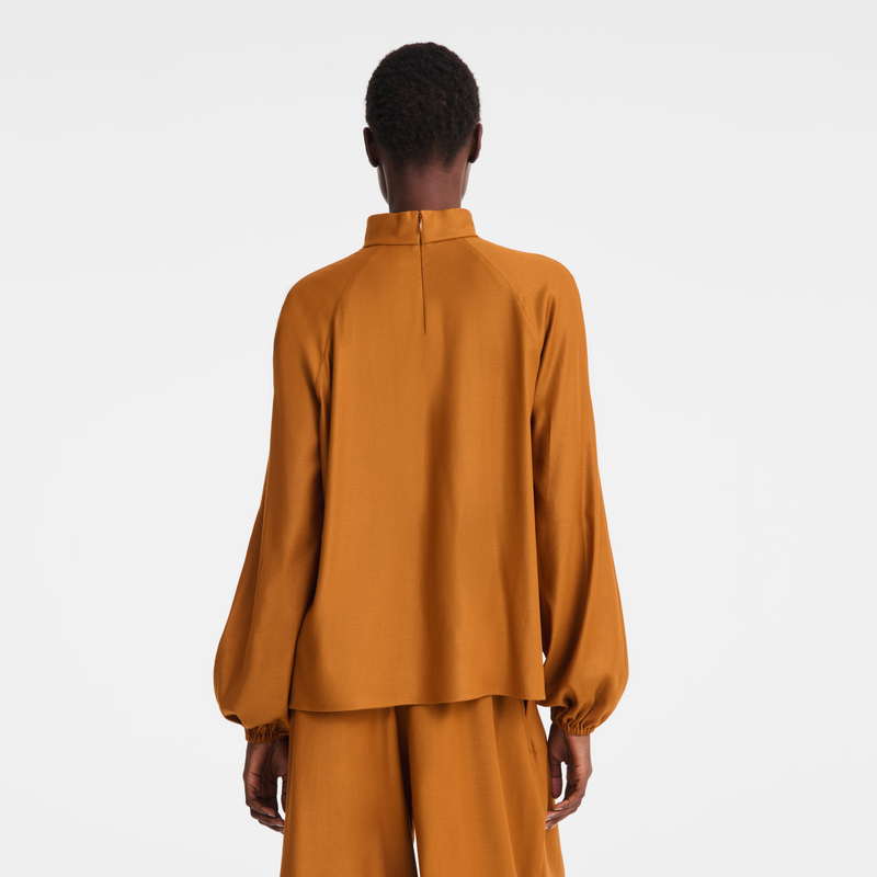 Blouse , Caramel - Viscose twill  - View 4 of  4