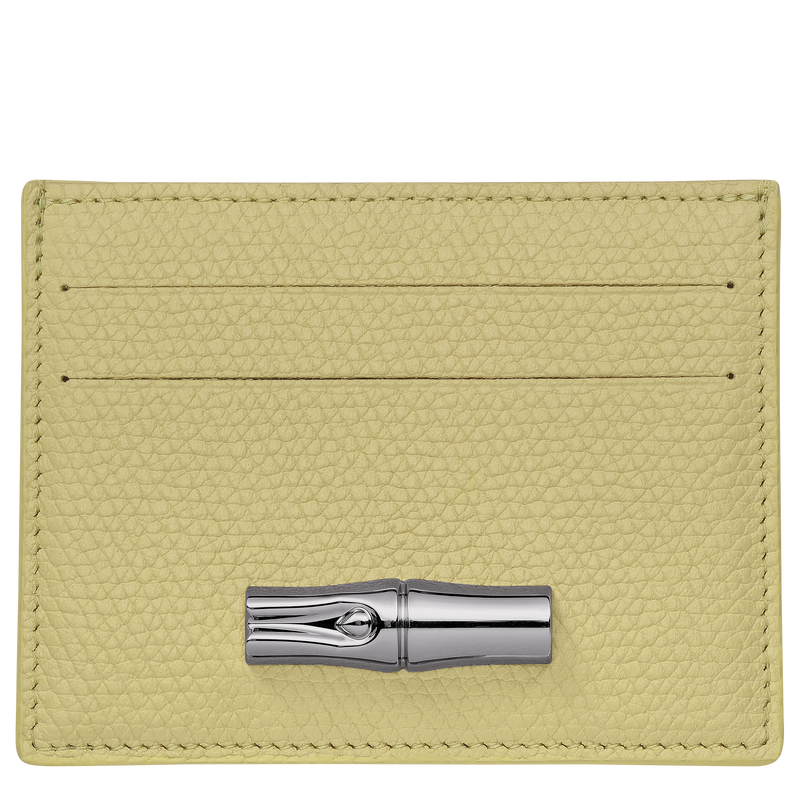 Porte-cartes Le Roseau , Cuir - Pistache  - Vue 1 de 2