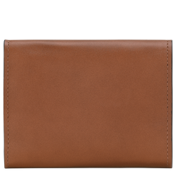 &Eacute;pure Compact wallet , Cognac - Leather