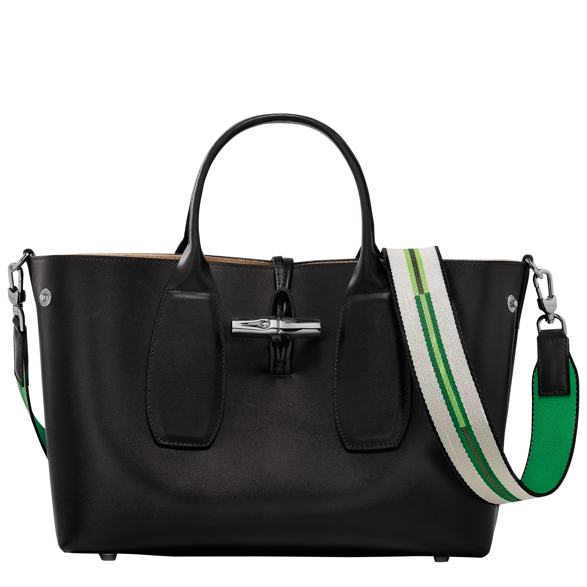 Roseau Bolso con asa superior M, Negro