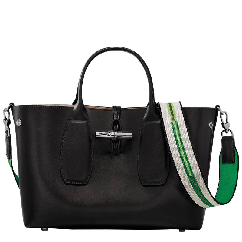 Roseau Bolso con asa superior M , Cuero - Negro  - Vista 5 de 7